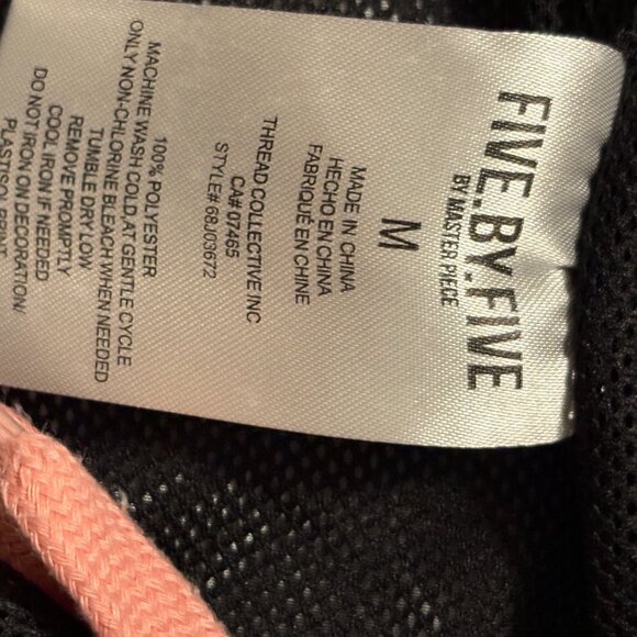 Five By Five by Masterpiece Windbreaker Hoodie Jacket Size M - Picture 7 of 9